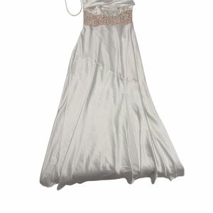 Elegant White Gown with Lace Detail